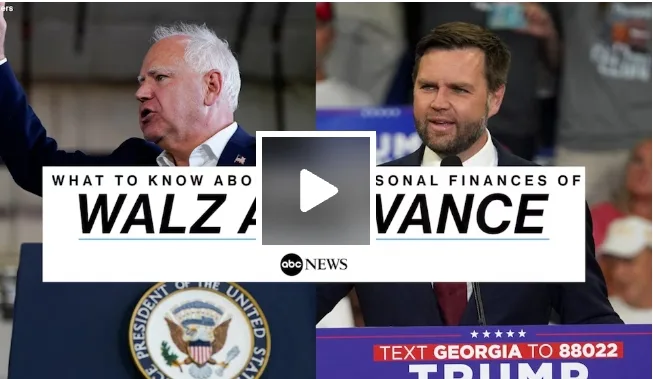 Personal finances, net worth of Walz and Vance show stark differences