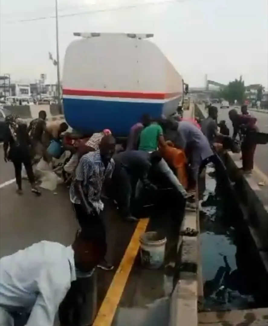 LASTMA Averts Disaster Following Diesel Spill On Charity Axis