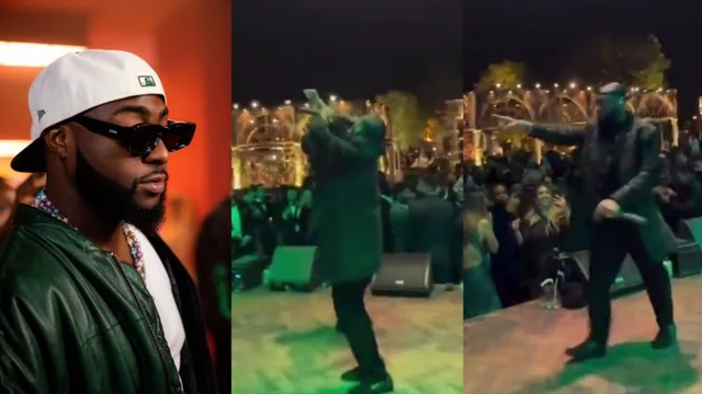 Davido shuts down the wedding ceremony he was paid  million with electrictrifying performance