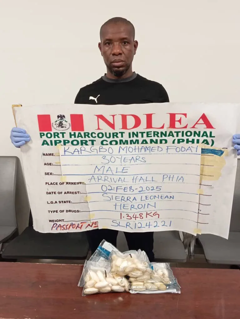Two drug kingpins excrete 125 wraps of heroin at Lagos, Port Harcourt airports. As NDLEA intercepts Colorado, Loud, Tramadol consignments in gas cylinder, others in Kano, Kogi; seizes Canada-bound opioids