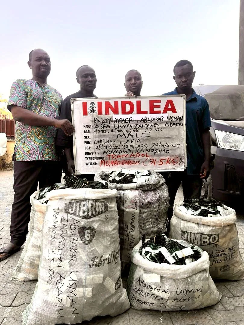 NDLEA busts trans-border drug cartel, arrests 4 members in Onitsha, Keffi