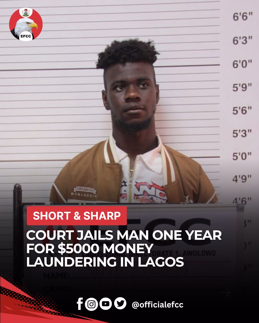Court Jails Man One Year For 00 Money Laundering in Lagos