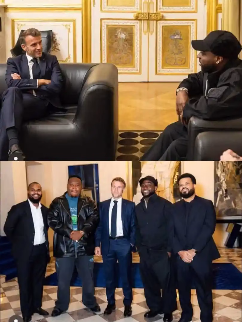 Davido holds talks with French President, Emmanuel Macron