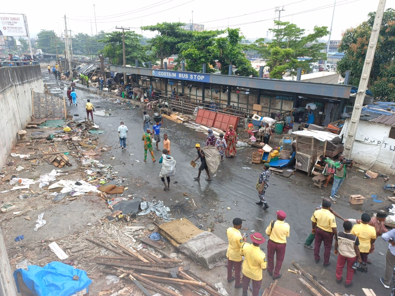 LASG DISMANTLES OVER 200 ILLEGAL SHANTIES, DISLODGES CRIMINAL HIDEOUTS AS LASTMA OPERATIVES UNCOVER DUMMY GUN BENEATH COSTAIN BRIDGE